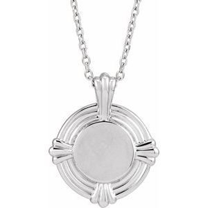 Kazi Luxury Sterling Silver Engravable Sculptural 16-18 Necklace 101$